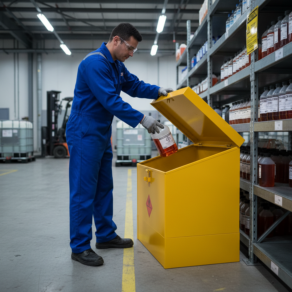 Flammable Liquids Bin 20kg 609mm x 457mm x 660mm for Industrial Storage