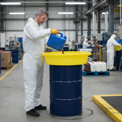 Funnel 205 Litre 870mmØ x H240mm Yellow for Clean Spill-Free Pouring