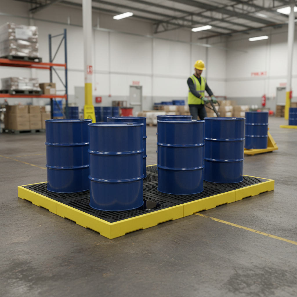 Drum Spill Floor 600 Litre 3320 x 1260 x 150mm for Bunded Drum Storage