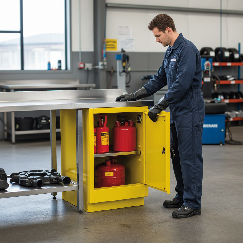 Flammable Liquids Under Bench Cabinet 83 Litre 889mm x 559mm x 889mm for Safe Storage